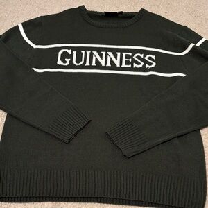 Guinness Men's Forest Green Crewneck Sweater with White Logo